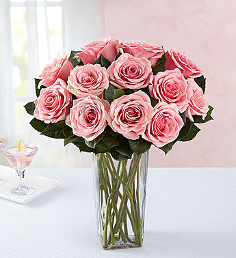 All Pink Roses  - Traditionally a symbol of gratitude and appreciation, pink roses never fail to charm. Our all-pink bouquet is the perfect way to say, “Thanks,” “Congratulations” or “I love you.” So who will you tickle pink with these beautiful blooms? Pink roses, available in bouquets of 12 or 24 stems, shades of pink may vary.