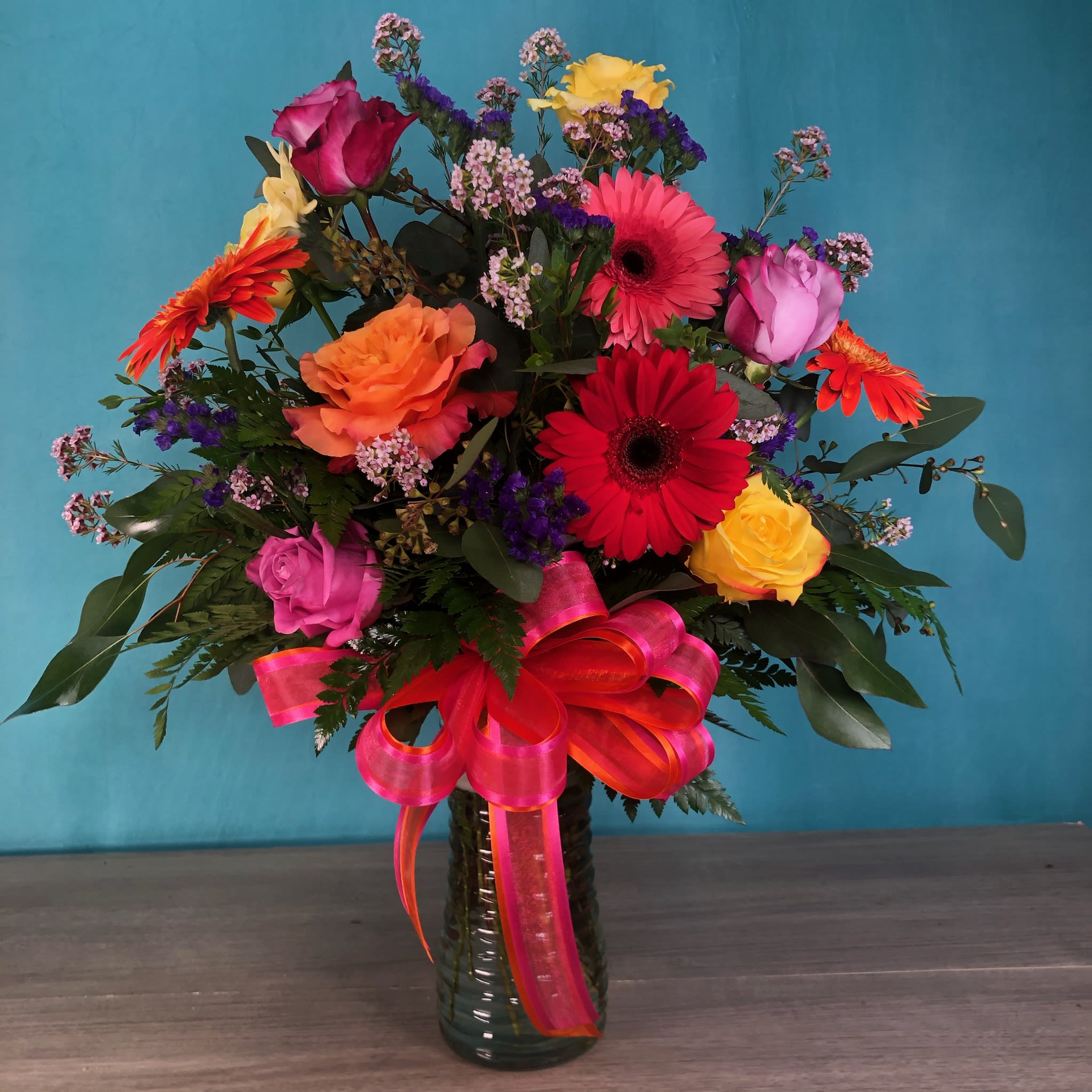 Gerbs And Roses In Odessa Tx Arlene S Flowers And Gifts