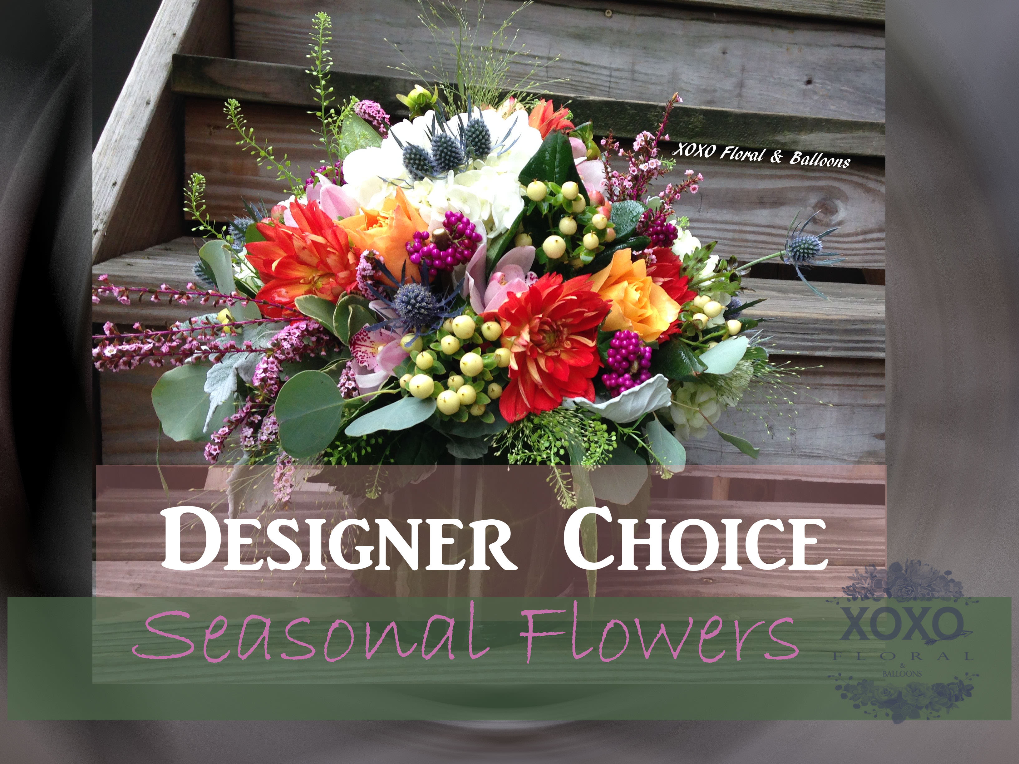 Customized Arrangement - Let one of expert floral designers choose and create something really pretty for you from our wide variety of beautiful seasonal flowers!! If needed, Please let us know a bit more the occasion of the personality of the recipient and we will do the rest!