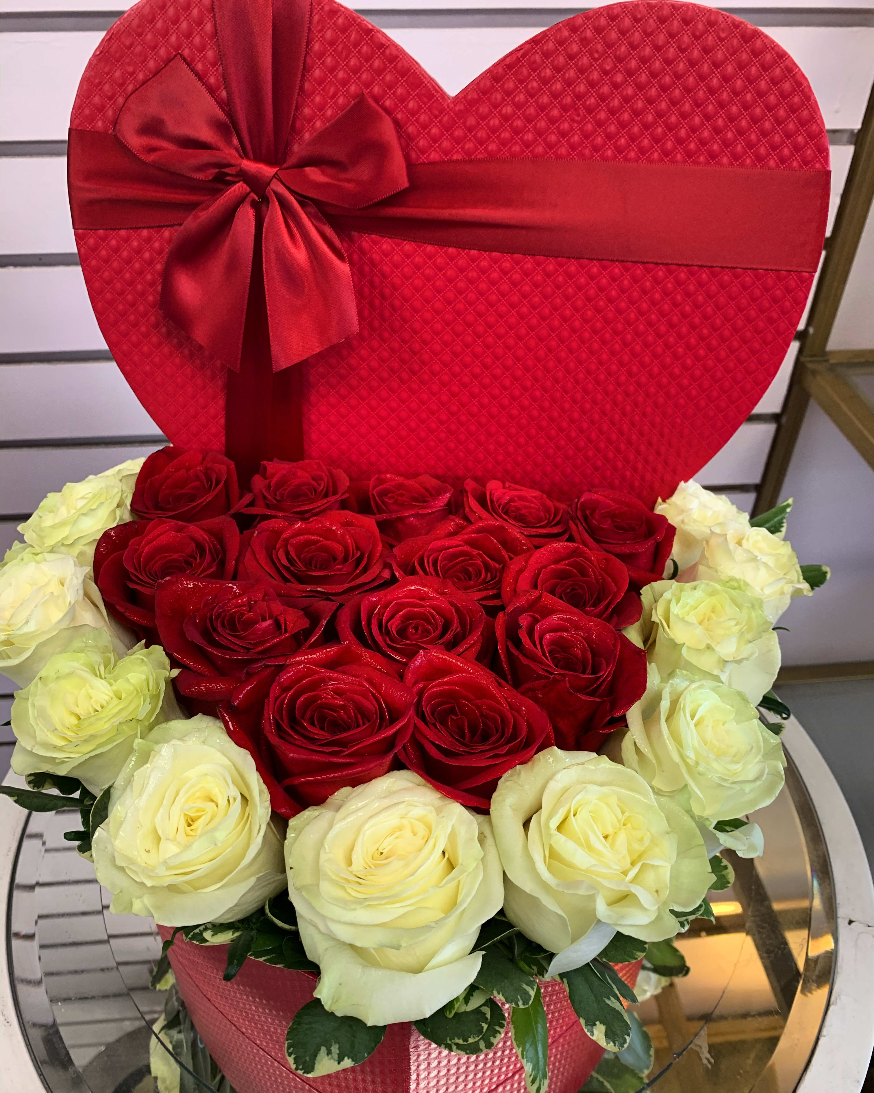 Rose Heart Shape Box in Lawrence, MA Mendez Flowers