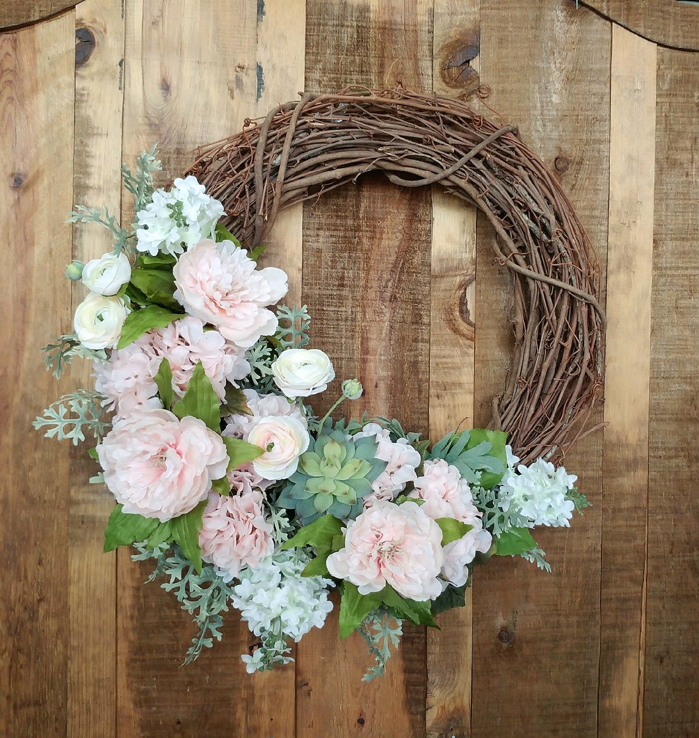 Blush Pink Wreath in Las Vegas, NV | Windmill Floral Expressions