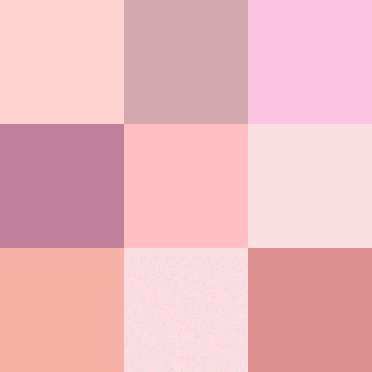 Pretty in Pink  - A mix of beautiful pink tones 