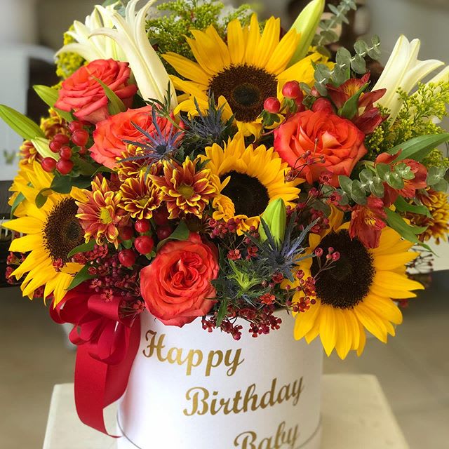 Happy Birthday Box By Blushing Petals Flowers