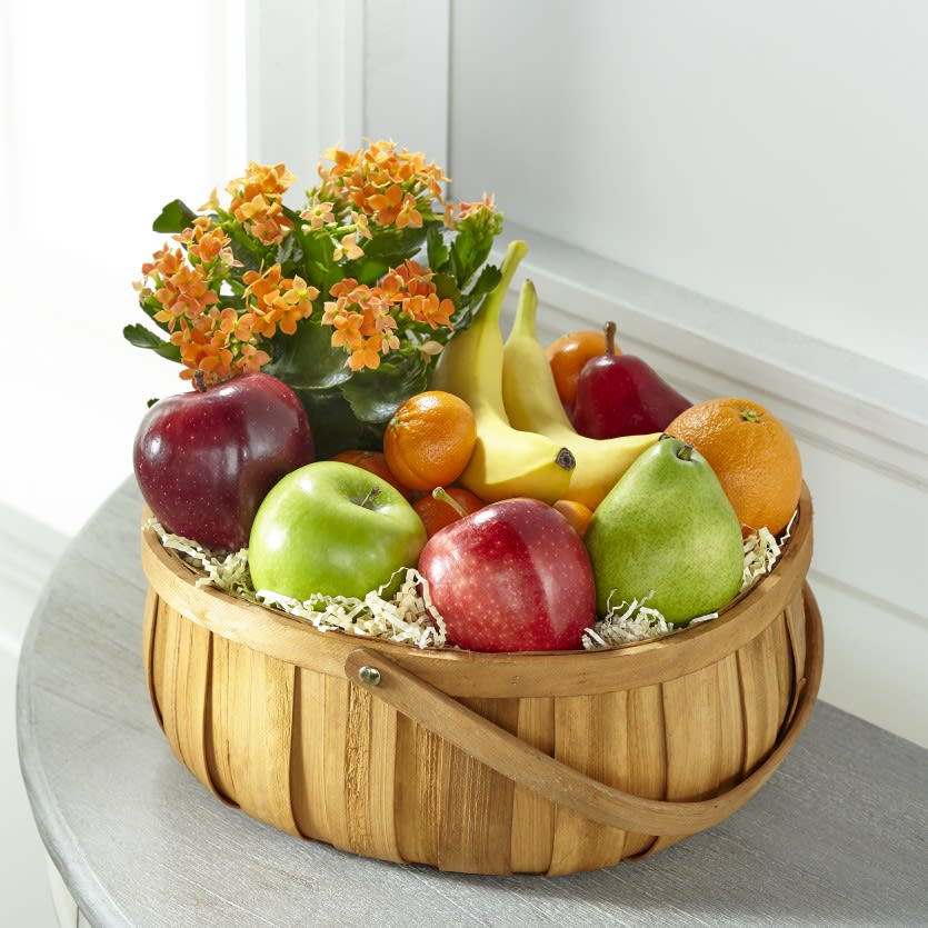Plant and Fruit Basket in San Antonio, TX Stone Oak Florist