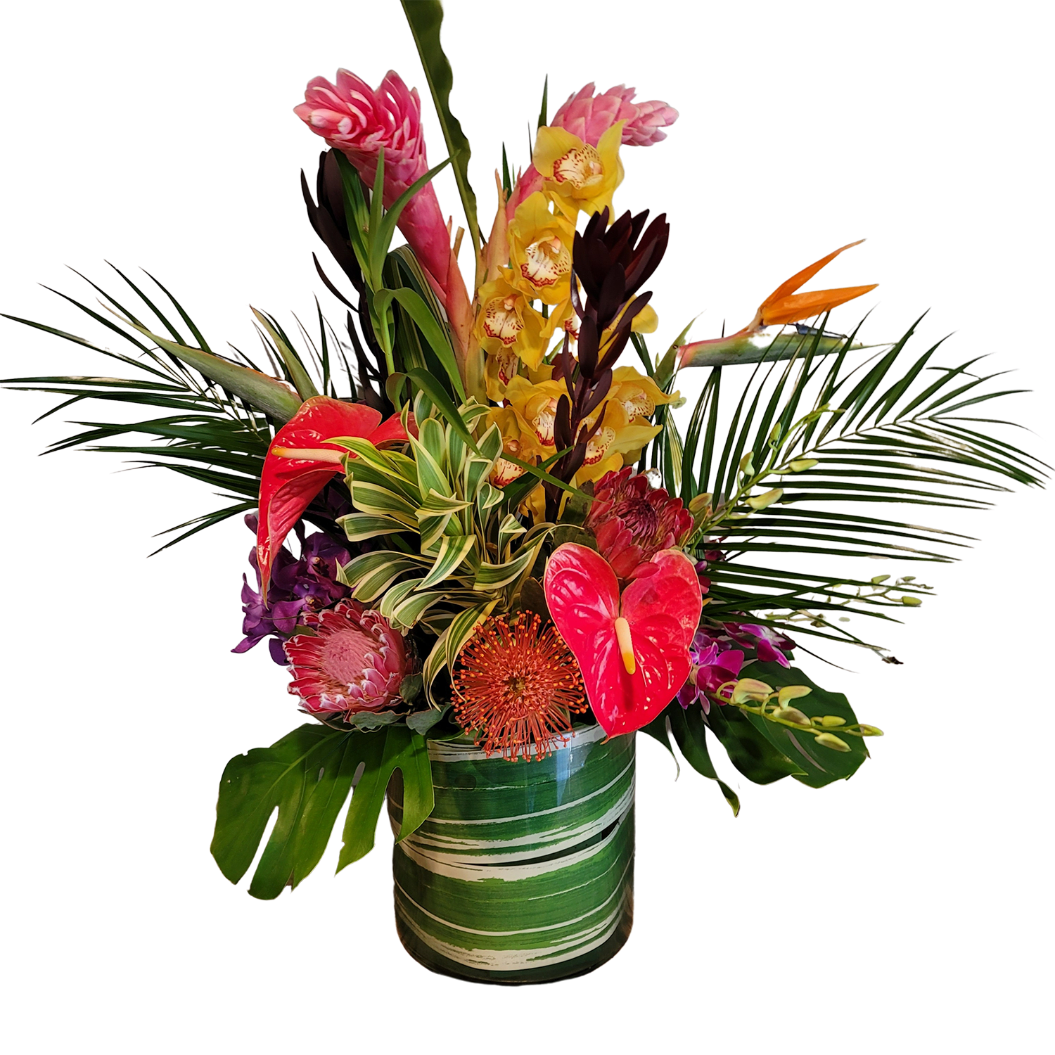 Tropical flower bouquets top