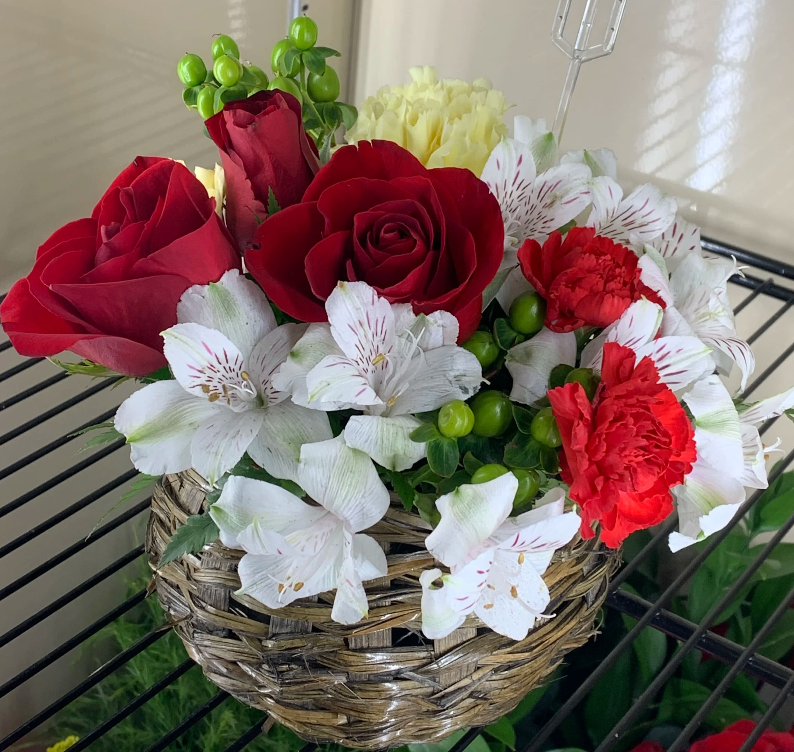 Basket of Bountiful Blooms by Green's Flowers and Gifts