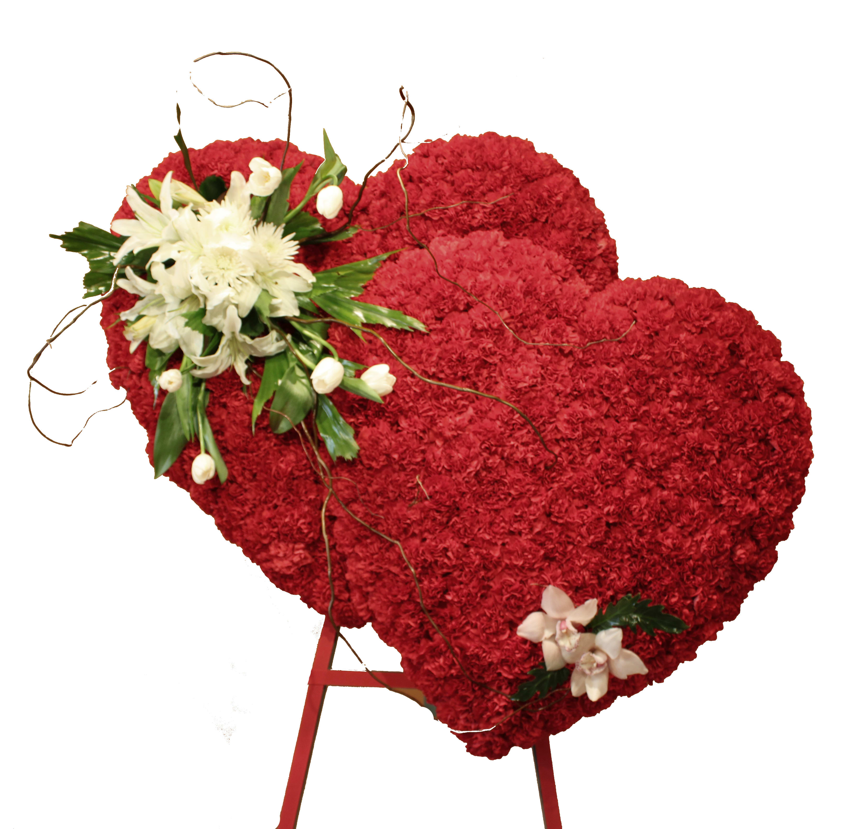 Funeral Double Heart In Beverly Hills Ca My Beverly Hills Florist