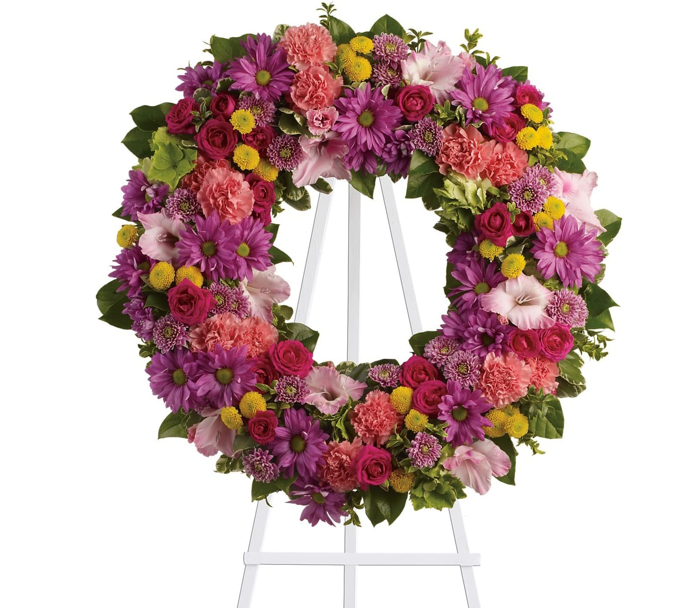 Ringed by Love Ringed by Love - The memory of brighter days is always a comfort to those in mourning. This lovely wreath will display your compassion beautifully.
