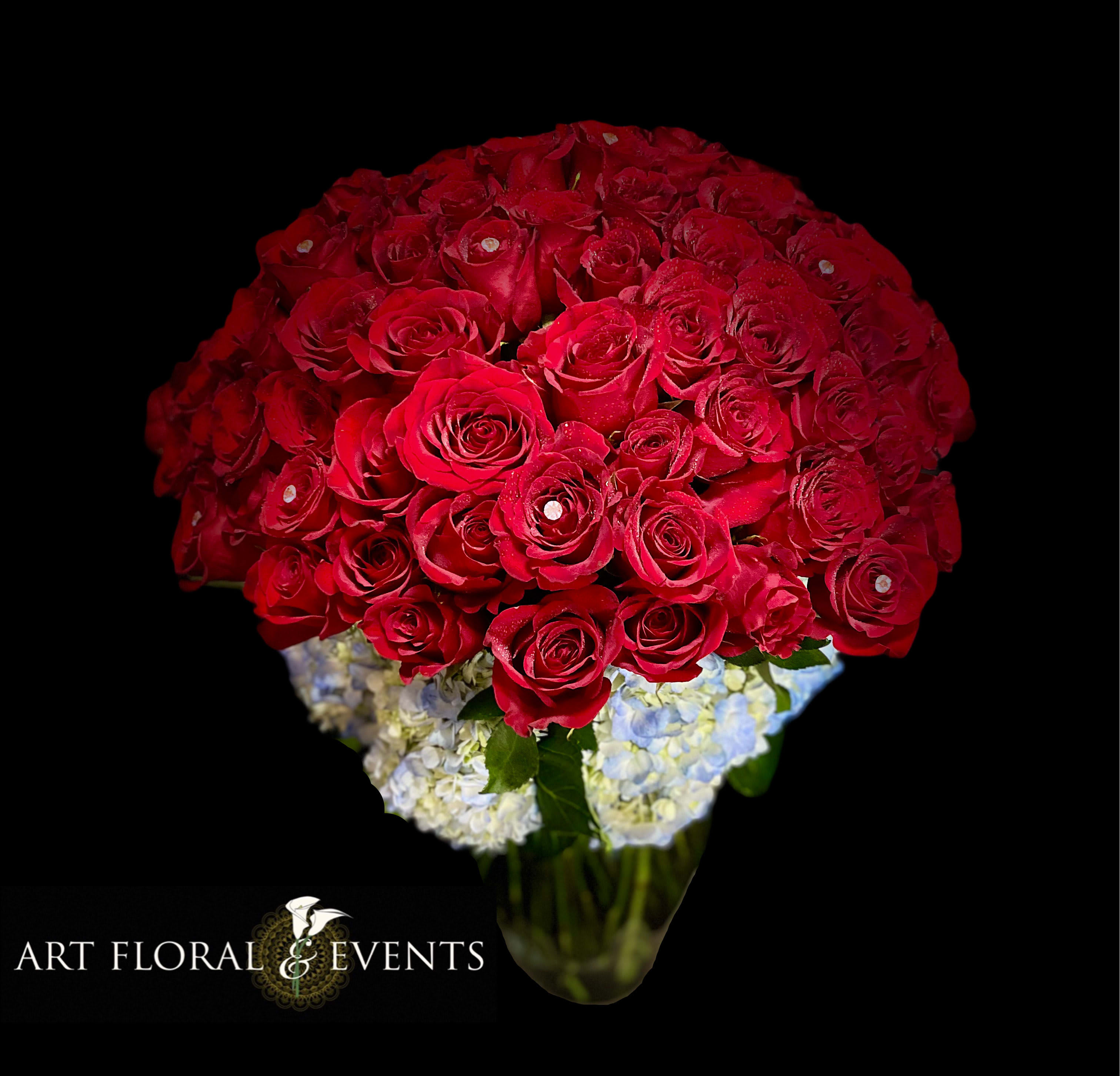 100 Long Stemmed Roses In Durham Nc Art Floral Events