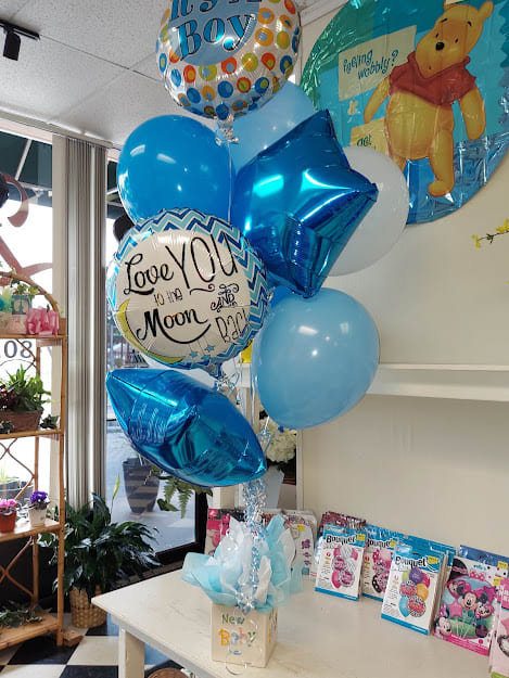 Baby boy balloon bouquet on sale