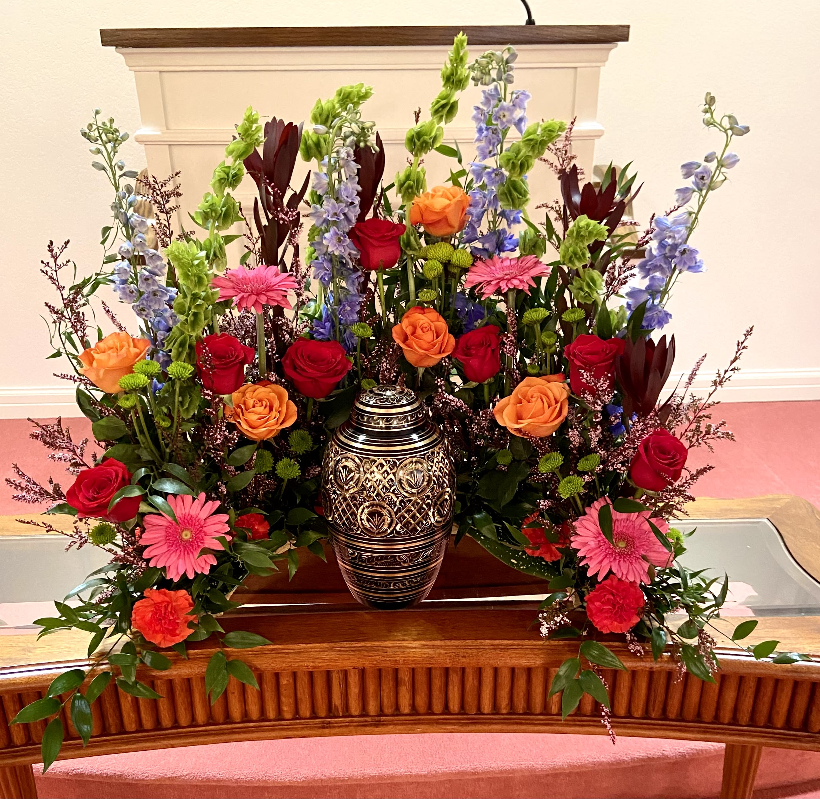 Vibrant Urn Memorial in Pratt, KS The Flower Shoppe