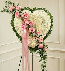Broken Heart - White cushion Solid Heart with any color rose breaking the center.