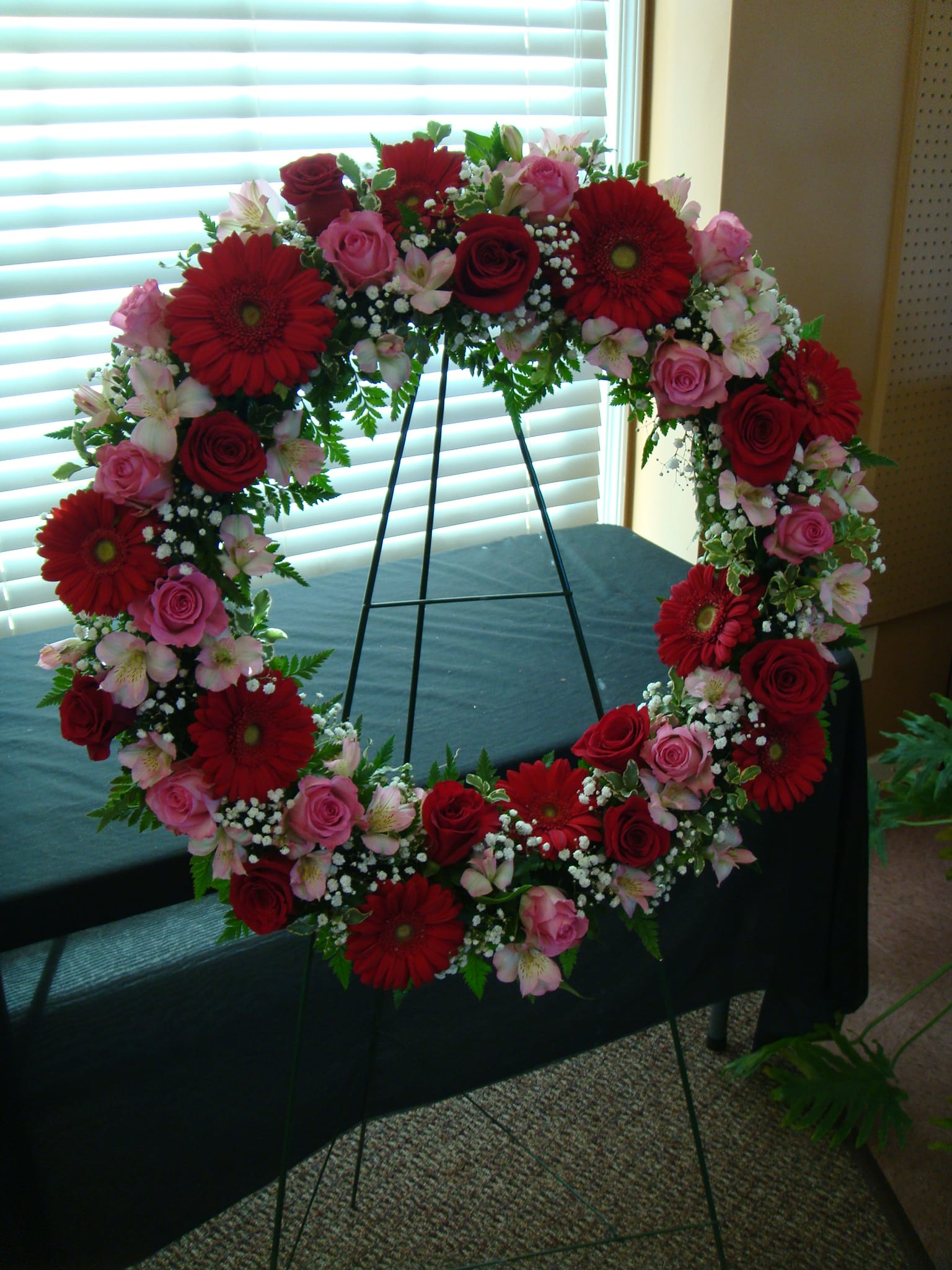 Gracious Blooming Garden Sympathy Wreath  - Gracious Blooming Garden Sympathy Wreath 