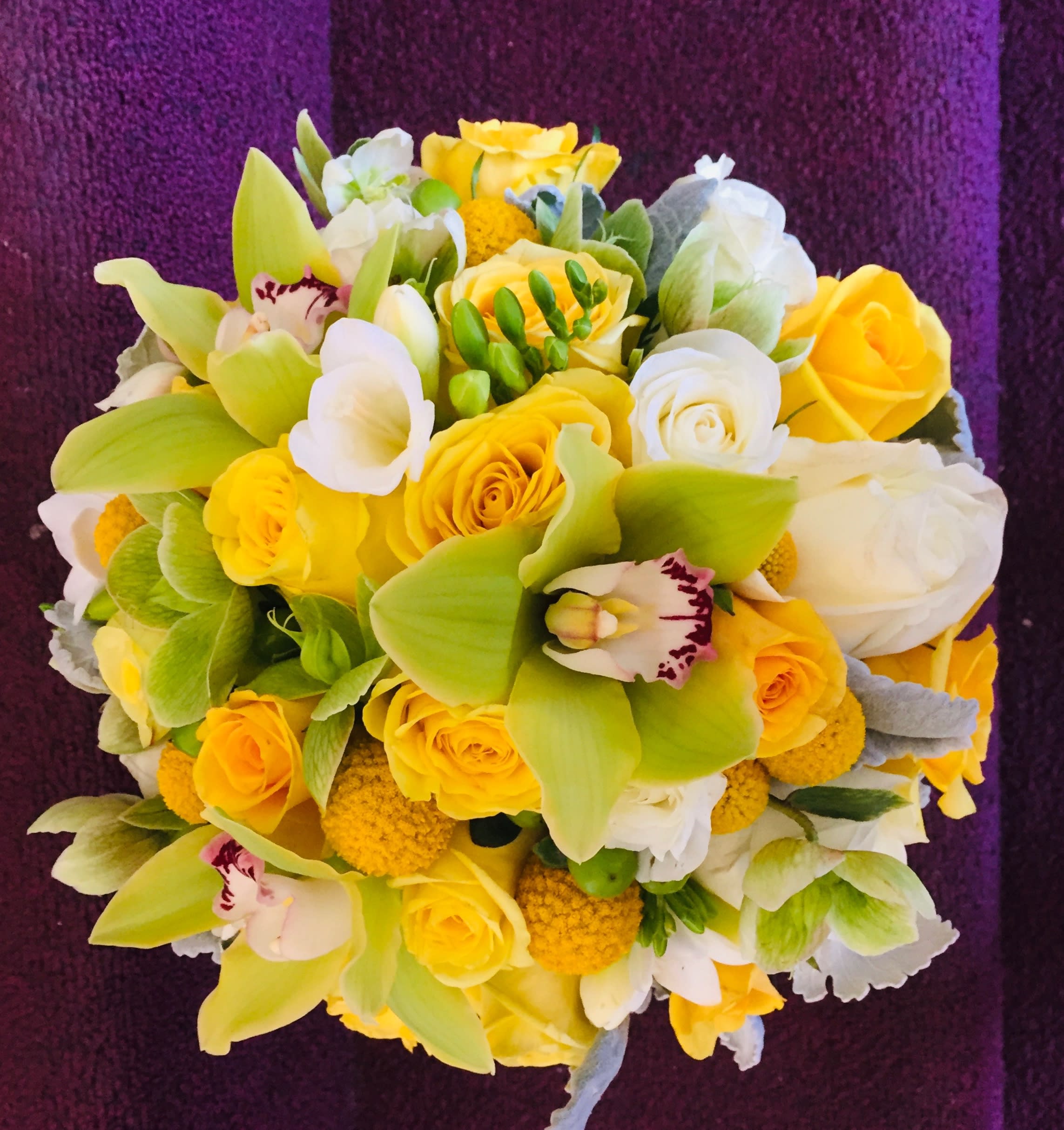 Bridal 2 - bridal bouquet of orchid, rose, freesia... and accents