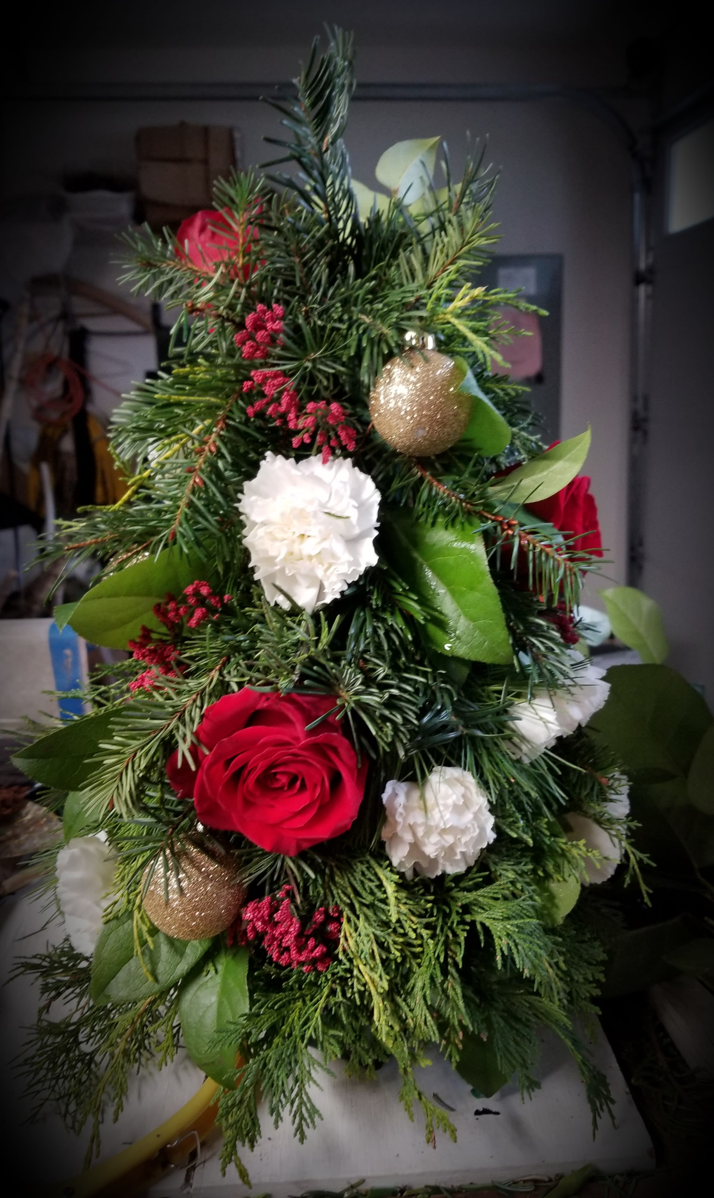 Floral Christmas Tree in La Conner, WA Robin Lamont Flowers & Gardens