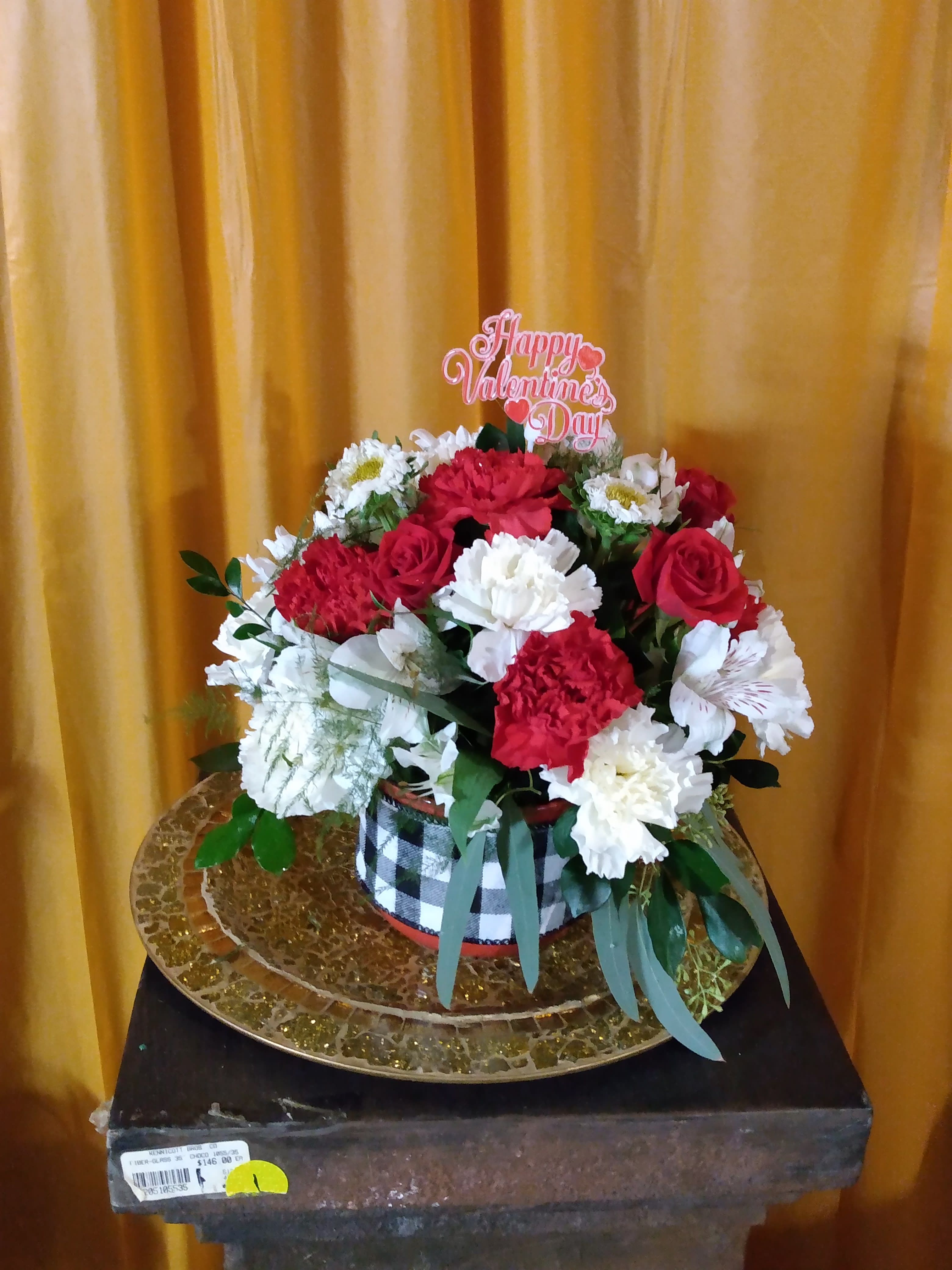 A cup of love - Roses poms carnations etc.....