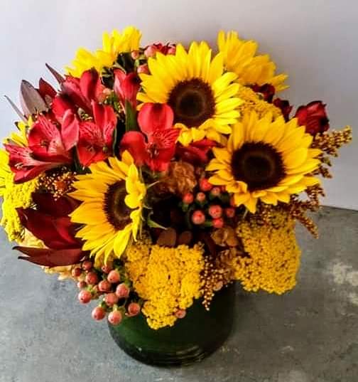 give thanks - sunflowers and other flowers