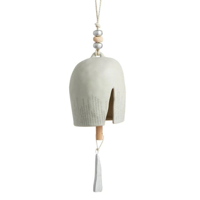 Remembrance Inspired Bell Remembrance Inspired Bell - The Inspired Bell Remembrance are beautifully handcrafted bells that sweetly ring and remind you or a loved one of someone near and dear to the heart. The natural aesthetic and light warming color pallet is perfect for any home. Get yourself a loving present or gift it to a mourning friend. It is promised to warm the heart. Comes gift boxed and includes tag that reads" Remembrance- the love they gave echoes through our whole lives. Wishing you hope and healing.