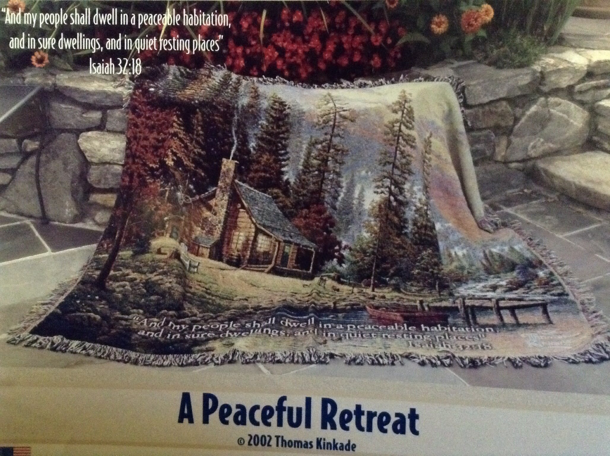 Peaceful Retreat Woven Tapestry Throw in Murrysville PA Rosebud