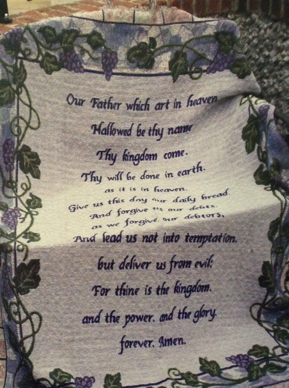 The lord's prayer blanket top