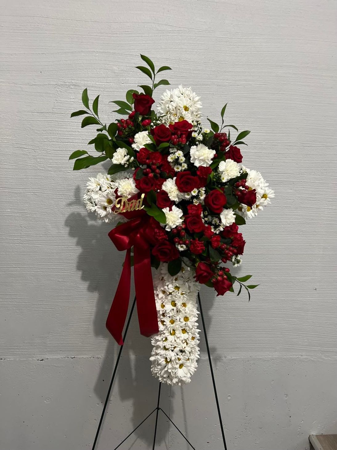 Sympathy Cross - Roses, Daisies, Carnations