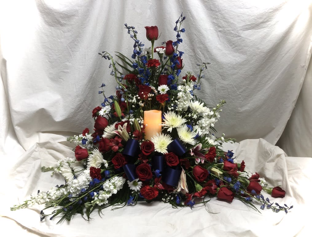 Funeral flowers for a man