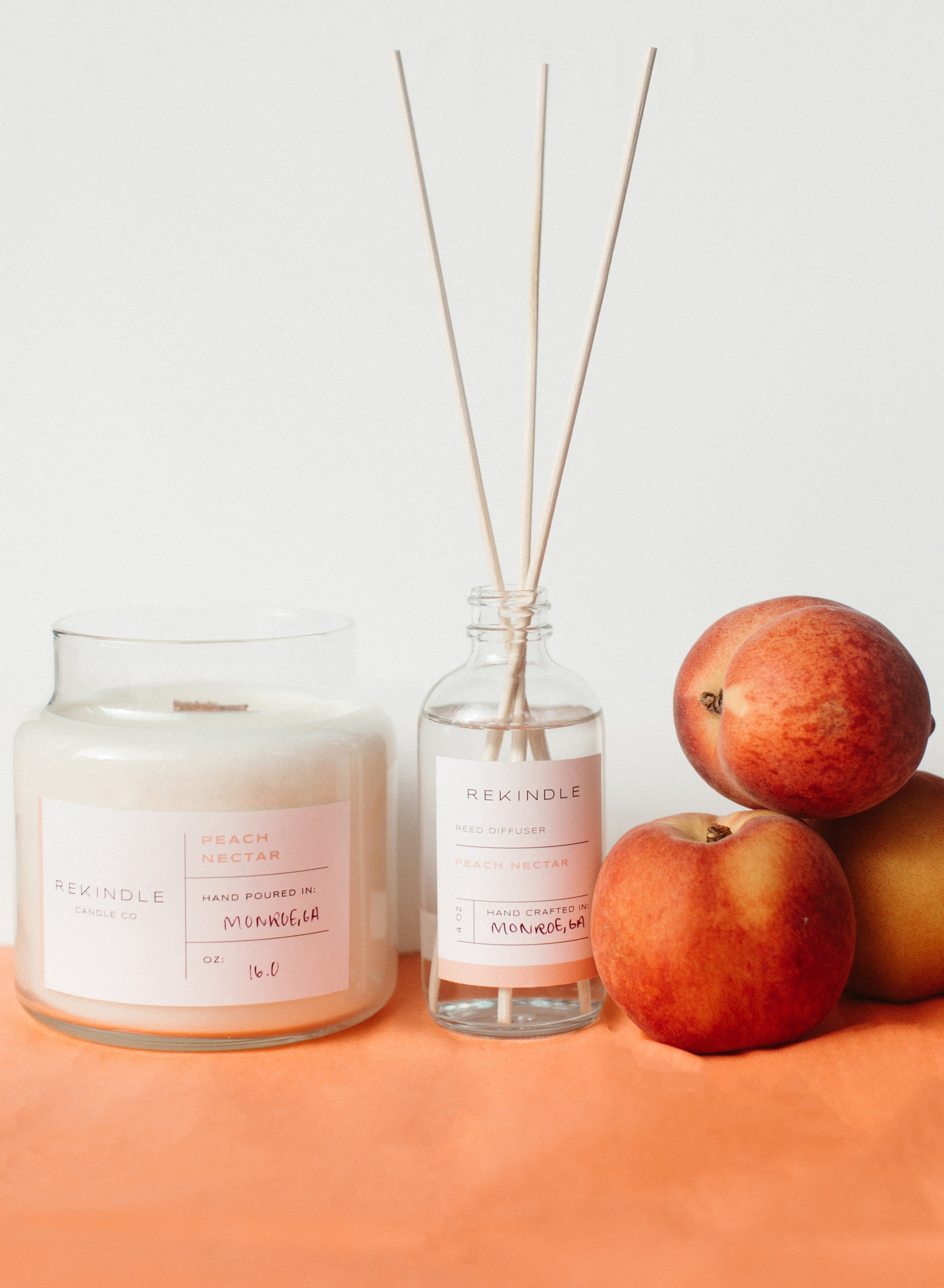 Peach Nectar Reed Diffuser 4oz by Scarlett Blooms