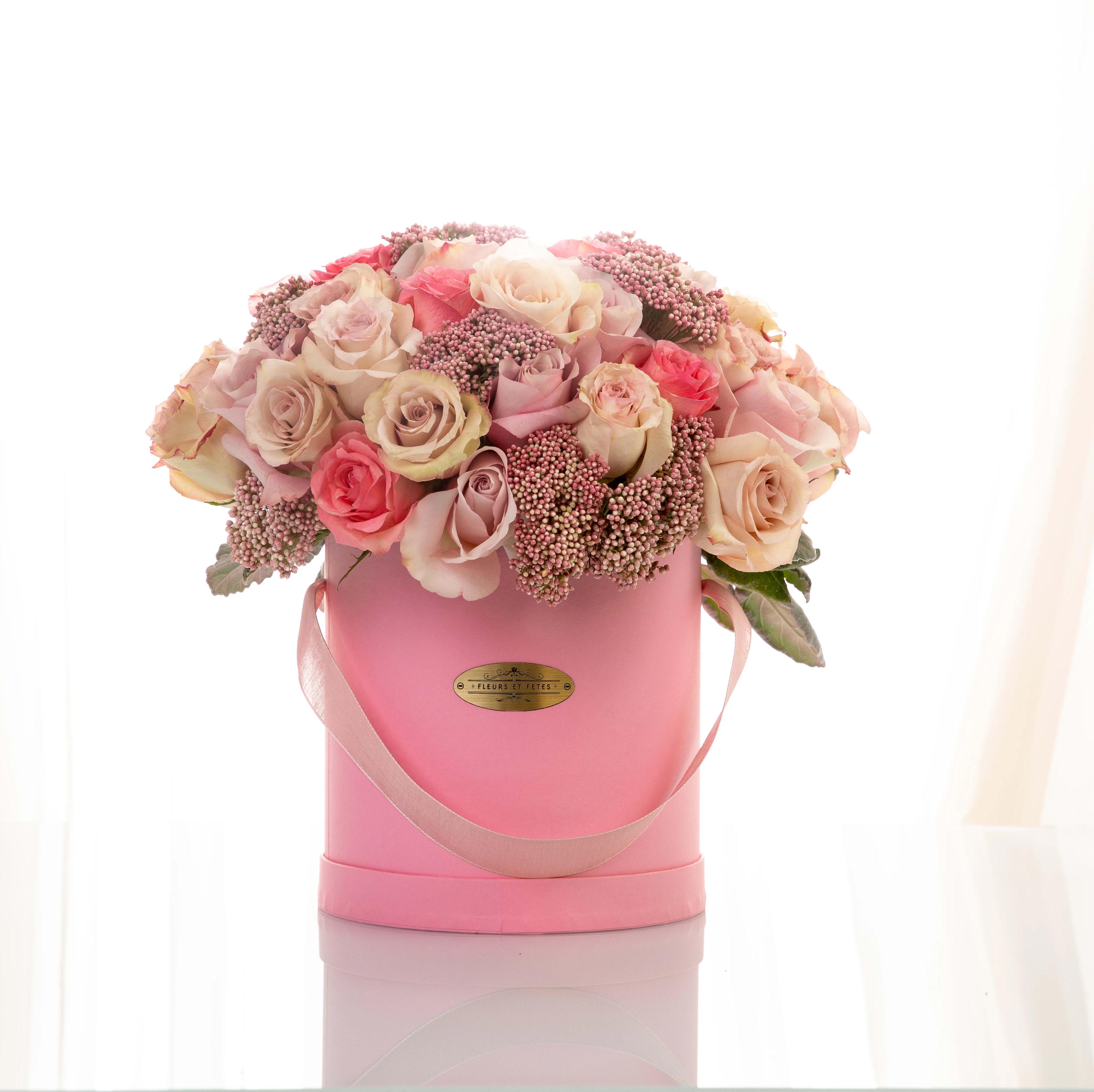 Compassion - Featuring fresh flowers. Intuitive and insightful colors show tenderness and kindness. Designed in our large signature box.