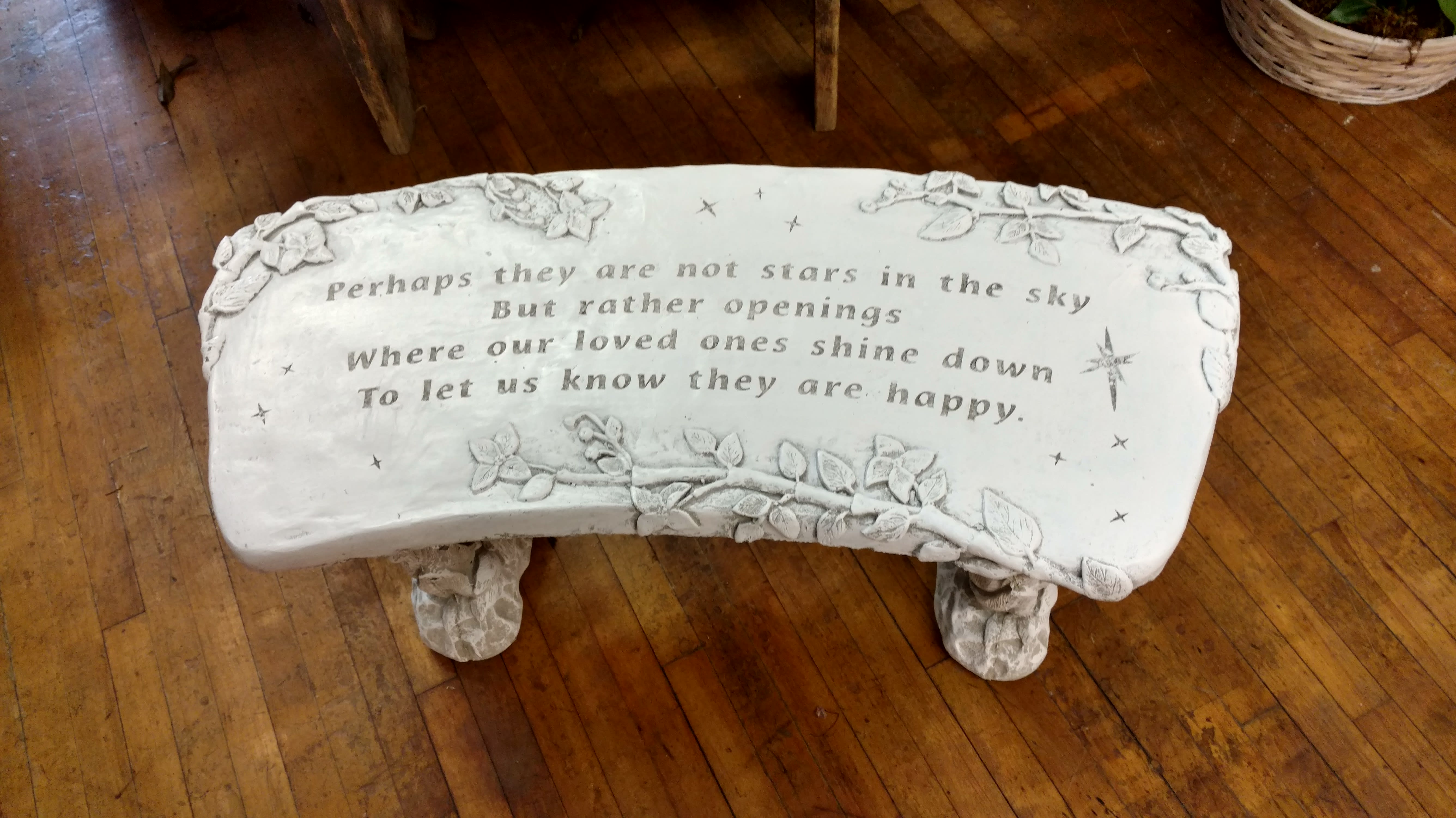 Sympathy Bench in Cambridge, OH An Enchanted Garden Florist & Gift