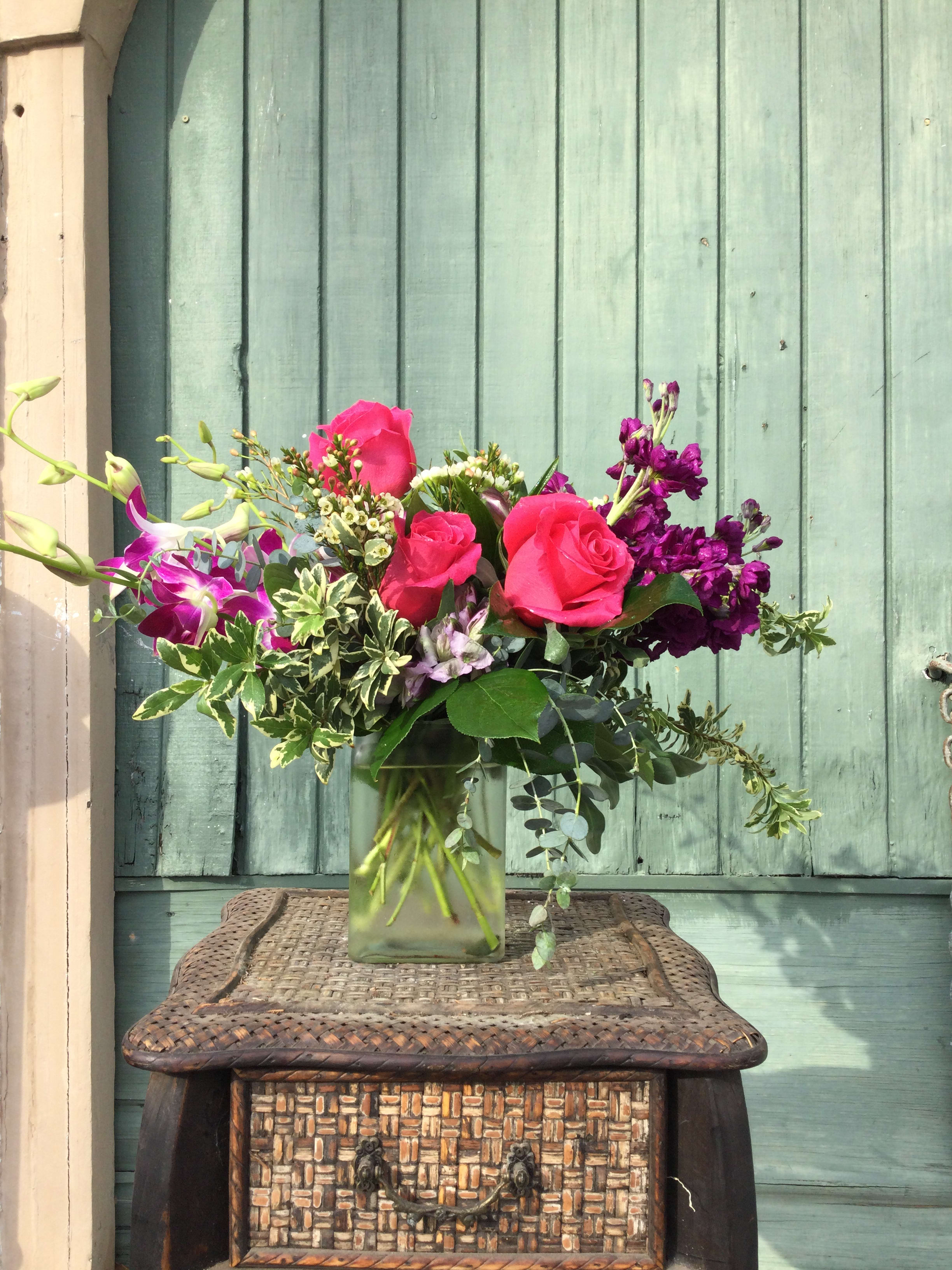 Full Time Lover - Roses, orchids, stock &amp; alstro make this a beauty! *****flower colors may vary****