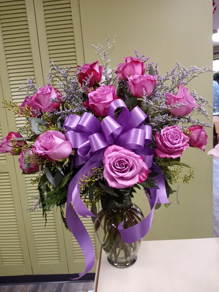 12 Lavender Roses by Llanes in High Point, NC Llanes