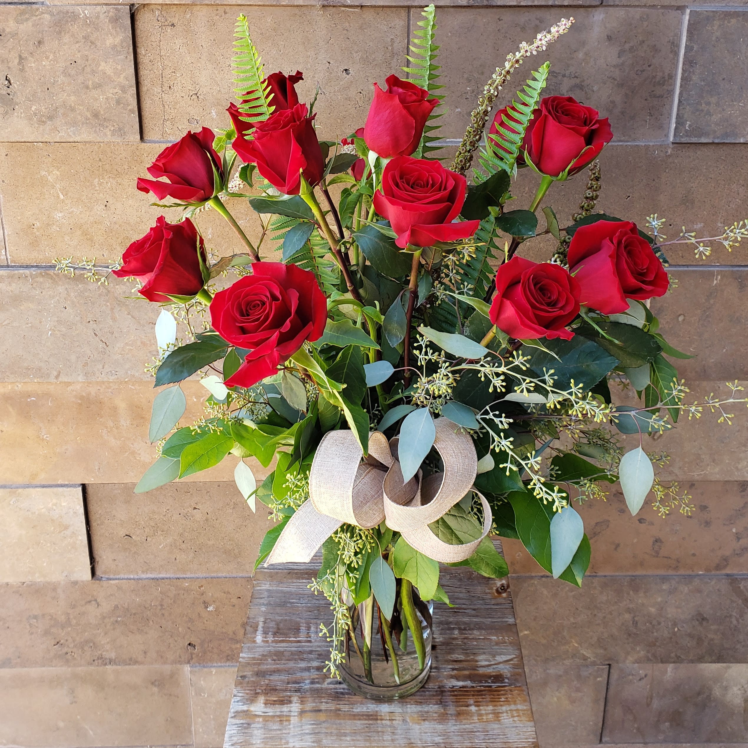 Long Stem Red Roses 1236 in San Mateo, CA Blossoms and Botanicals