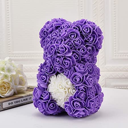 teddy bear roses white
