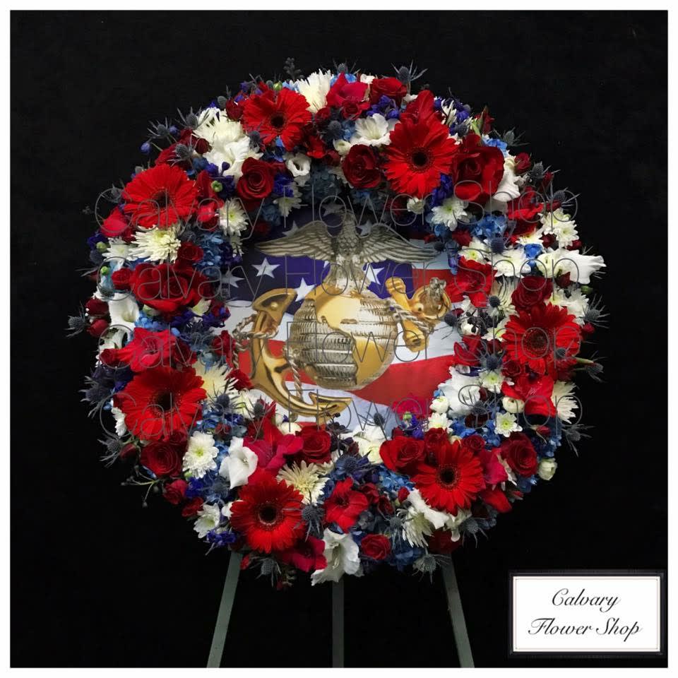 Military Salute Memorial Wreath in Los Angeles, CA Calvary Flower Shop