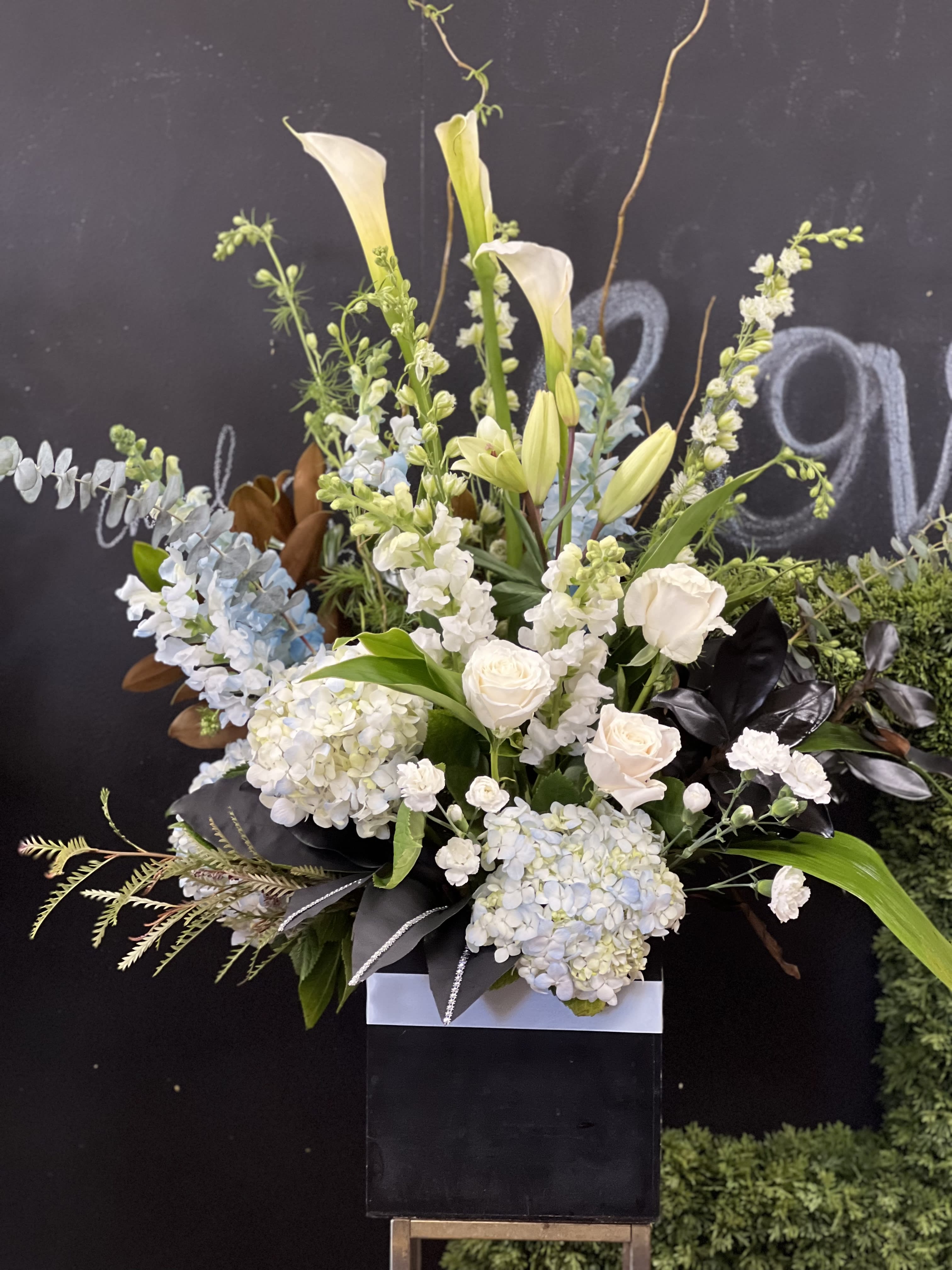 Podium arrangement - This podium arrangement for formal events you decorate front of the podium or church altar.  Just let us know what is your theme and color preferences and time of event, we will deliver to you 