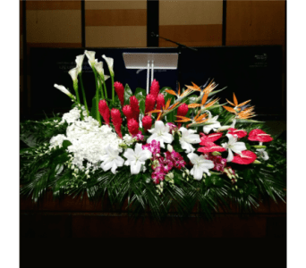  PODIUM ARRANGEMENT 117 [TTPOD117] - PODIUM ARRANGEMENT 117 BY TWIN TOWERS FLORIST      As Shown : TTPOD117 
