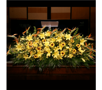  PODIUM ARRANGEMENT 121 [TTPOD121] - PODIUM ARRANGEMENT 121 BY TWIN TOWERS FLORIST      As Shown : TTPOD121 