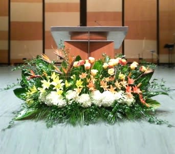  PODIUM ARRANGEMENT 42 [TTPOD42] - PODIUM ARRANGEMENT BY TWIN TOWERS FLORIST      As Shown : TTPOD42  