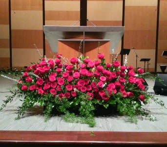 PODIUM ARRANGEMENT 53 [TTPOD53] - PODIUM ARRANGEMENT BY TWIN TOWERS FLORIST      As Shown : TTPOD53  