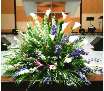  PODIUM ARRANGEMENT 85 [TTPOD85] - PODIUM ARRANGEMENT 85 BY TWIN TOWERS FLORIST      As Shown : TTPOD85 