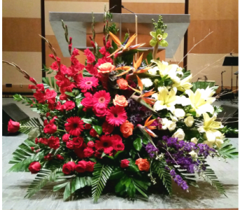  PODIUM ARRANGEMENT 88 [TTPOD88] - PODIUM ARRANGEMENT 88 BY TWIN TOWERS FLORIST      As Shown : TTPOD88 