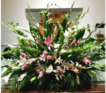  PODIUM ARRANGEMENT 92 [TTPOD92] - PODIUM ARRANGEMENT 92 BY TWIN TOWERS FLORIST      As Shown : TTPOD92 