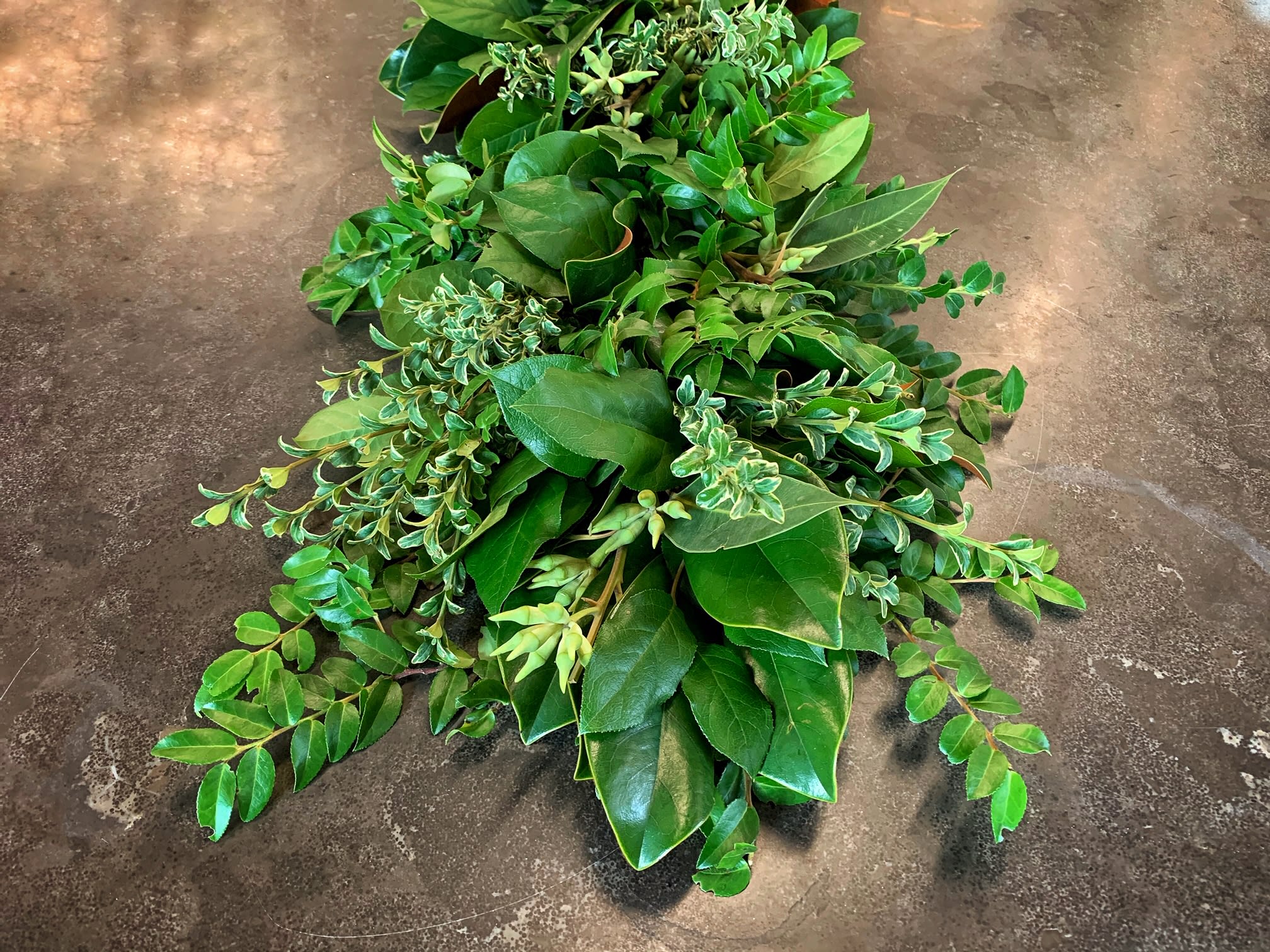 Magnolia leaves Garland in Pasadena, CA Jacob Maarse Florists