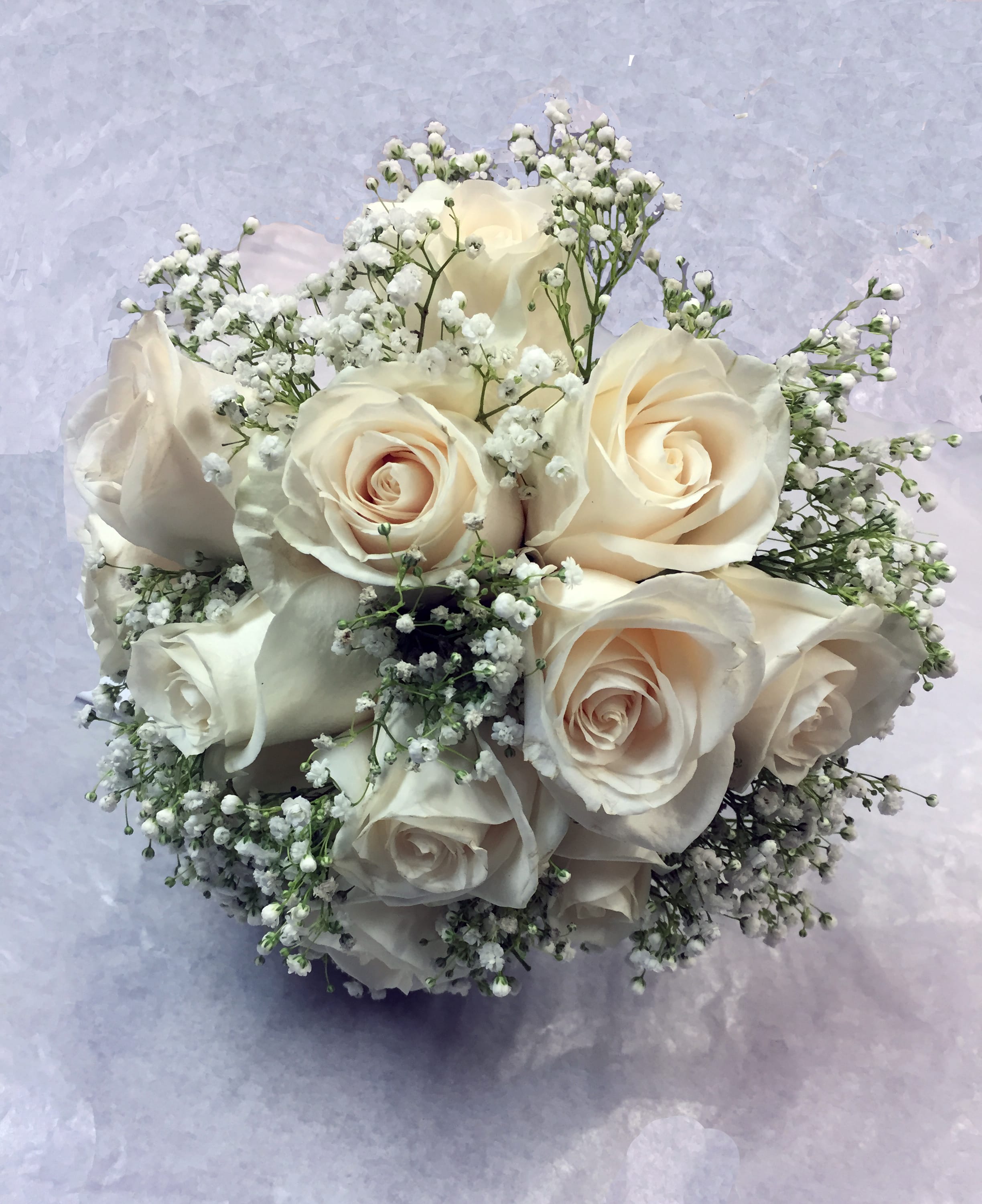 Romantic Bouquet With Long Ribbon Wrap