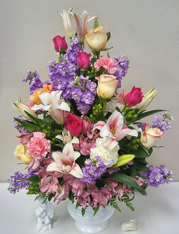 Soft Colored Funeral Arrangement