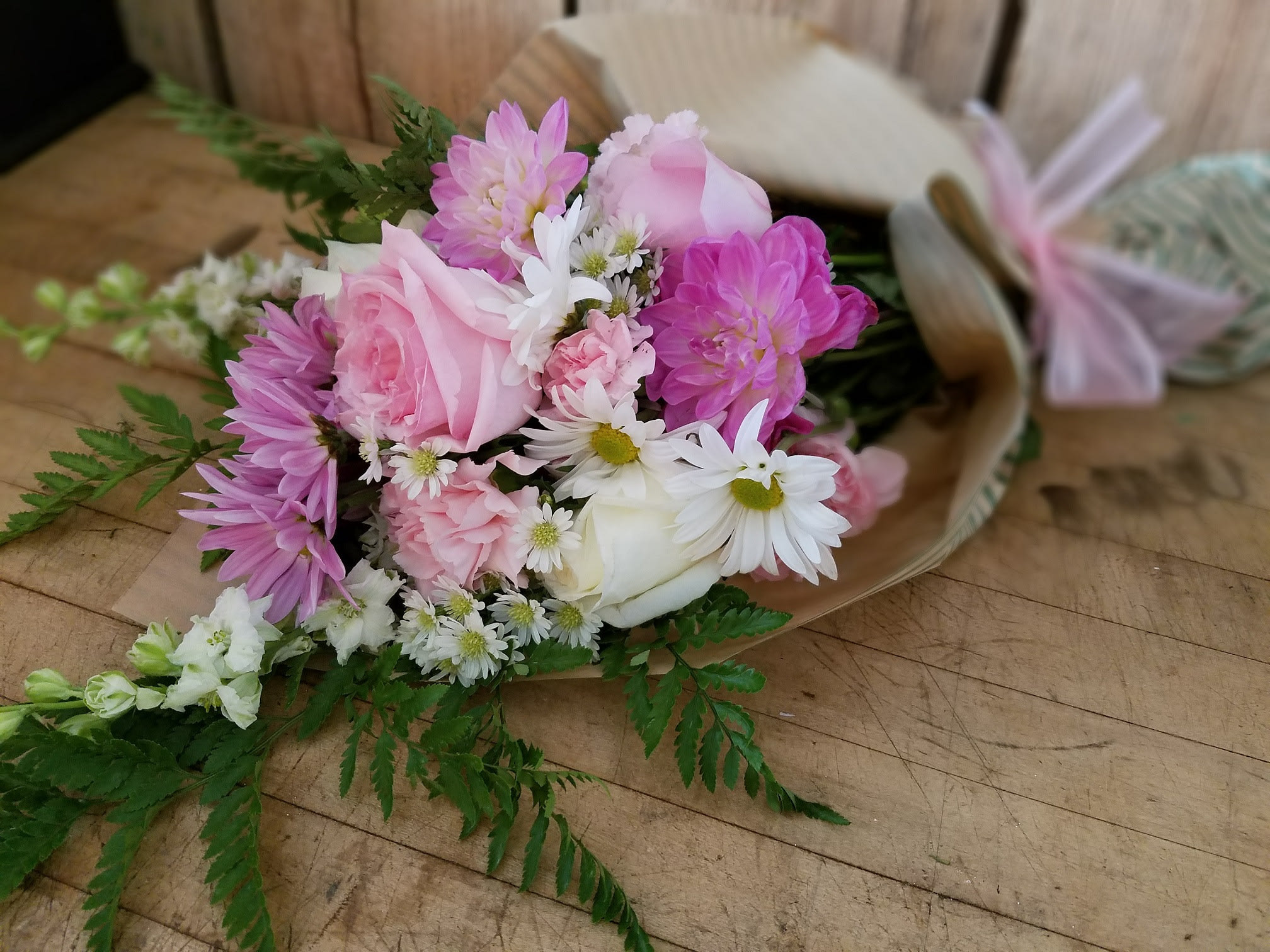 Designer's Choice Wrapped Bouquet in Waterbury, CT | The Orchid Florist