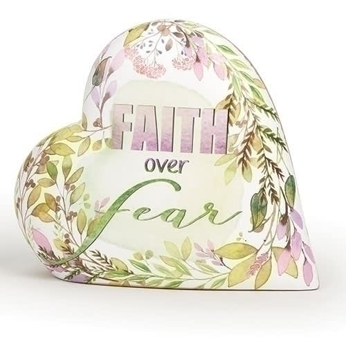 Roman Faith over Fear Musical Heart - UPC	089945723700 Invoice Description	3.5&quot; FAITH MUSICAL HEART LOVE NOTES COLLECTION Materials	RESIN Dimensions	3.5&quot;H X 4&quot;W Power Type	WIND UP Power Type Included	Y Musical Tune(s)	WALTZ OF THE FLOWERS