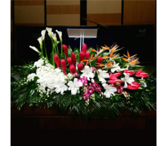  PODIUM ARRANGEMENT 117 [TTPOD117] - PODIUM ARRANGEMENT 117 BY TWIN TOWERS FLORIST      As Shown : TTPOD117 