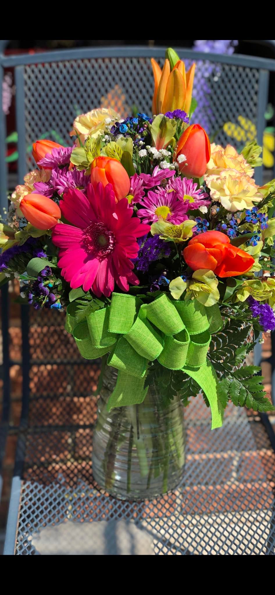 Carnival of Colors - eaturing a wide, wondrous assortment of blooms in one bouquet, this colorful arrangement is always a favorite! flowers and blooms may vary but will be bright and beautiful