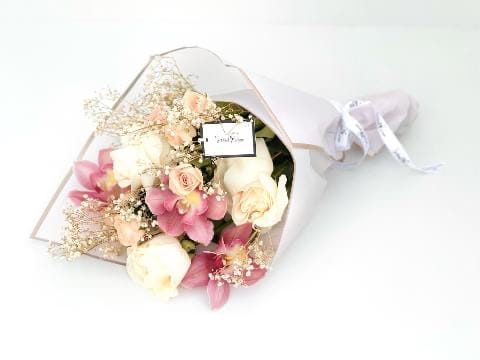 Pink Wrap Bouquet in Rosemead, CA | Steel Stem Floral